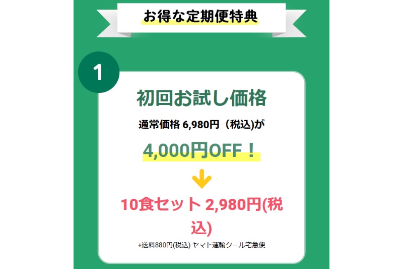 もぐっぱお試しキャンペーンの特典